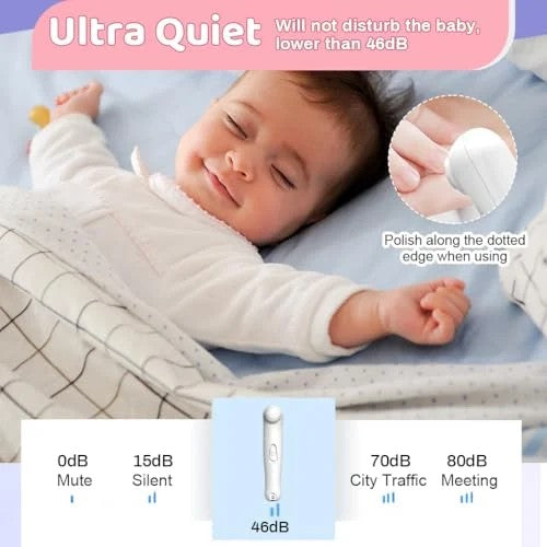 Electric Baby Nail Cutter 2-in-1 with LED - Safe & Gentle Grooming