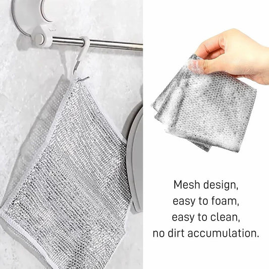 Steel Wire Dish Cloth - Durable & Non-Scratch